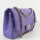 CHANEL Handbag 20S Purple Caviar Quilted Classic Flap Medium - Redeluxe