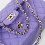 CHANEL Handbag 20S Purple Caviar Quilted Classic Flap Medium - Redeluxe