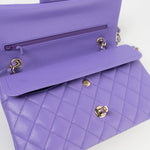 CHANEL Handbag 20S Purple Caviar Quilted Classic Flap Medium - Redeluxe
