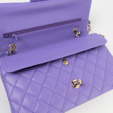 CHANEL Handbag 20S Purple Caviar Quilted Classic Flap Medium - Redeluxe
