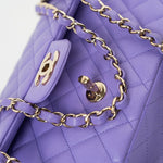 CHANEL Handbag 20S Purple Caviar Quilted Classic Flap Medium - Redeluxe