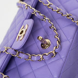 CHANEL Handbag 20S Purple Caviar Quilted Classic Flap Medium - Redeluxe