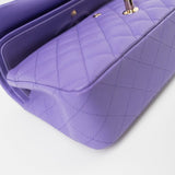 CHANEL Handbag 20S Purple Caviar Quilted Classic Flap Medium - Redeluxe