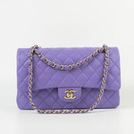 CHANEL Handbag 20S Purple Caviar Quilted Classic Flap Medium - Redeluxe
