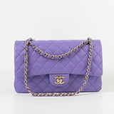 CHANEL Handbag 20S Purple Caviar Quilted Classic Flap Medium - Redeluxe