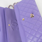 CHANEL Handbag 20S Purple Caviar Quilted Classic Flap Medium - Redeluxe