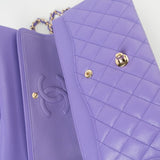 CHANEL Handbag 20S Purple Caviar Quilted Classic Flap Medium - Redeluxe