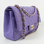 CHANEL Handbag 20S Purple Caviar Quilted Classic Flap Medium - Redeluxe