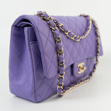 CHANEL Handbag 20S Purple Caviar Quilted Classic Flap Medium - Redeluxe