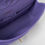 CHANEL Handbag 20S Purple Caviar Quilted Classic Flap Medium - Redeluxe