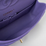 CHANEL Handbag 20S Purple Caviar Quilted Classic Flap Medium - Redeluxe