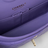 CHANEL Handbag 20S Purple Caviar Quilted Classic Flap Medium - Redeluxe