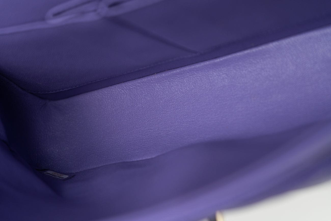 CHANEL Handbag 20S Purple Caviar Quilted Classic Flap Medium - Redeluxe