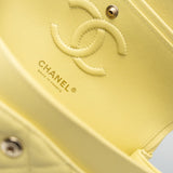 CHANEL Handbag 20S Yellow Caviar Quilted Classic Flap Small Light Gold Hardware - Redeluxe