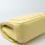 CHANEL Handbag 20S Yellow Caviar Quilted Classic Flap Small Light Gold Hardware - Redeluxe