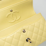 CHANEL Handbag 20S Yellow Caviar Quilted Classic Flap Small Light Gold Hardware - Redeluxe