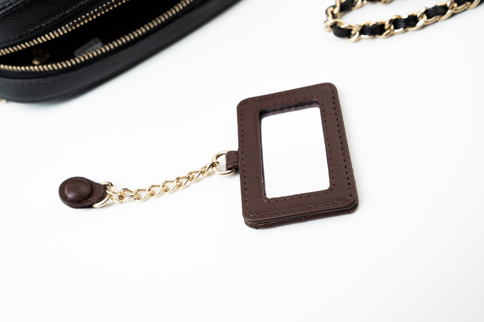 CHANEL Handbag 21A Black Caviar Quilted Camera Case Gold Hardware - Redeluxe