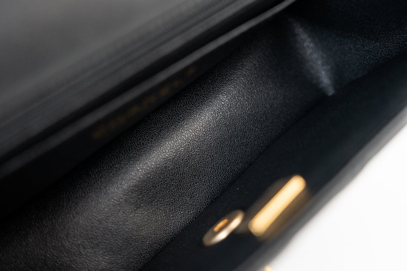 CHANEL Handbag 21A Black Lambskin Quilted Mini Top Handle Antique Gold Hardware - Redeluxe