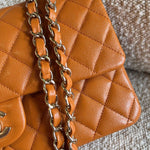 CHANEL Handbag 21A Caramel / Light Brown Caviar Quilted Classic Flap Medium LGHW - Redeluxe