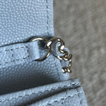 CHANEL Handbag 21A Caviar Quilted Flap Card Holder On Chain Grey - Redeluxe