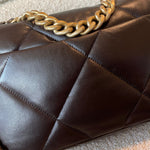 CHANEL Handbag 21A Dark Brown Lambskin Quilted 19 Flap Small MHW - Redeluxe