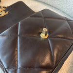 CHANEL Handbag 21A Dark Brown Lambskin Quilted 19 Flap Small MHW - Redeluxe
