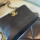 CHANEL Handbag 21A Dark Brown Lambskin Quilted 19 Flap Small MHW - Redeluxe