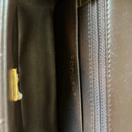 CHANEL Handbag 21A Dark Brown Lambskin Quilted Mini Rectangular Single Flap Light Gold Hardware - Redeluxe