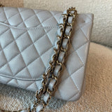 CHANEL Handbag 21A Grey Caviar Quilted Classic Flap Small LGHW - Redeluxe