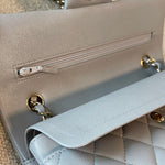 CHANEL Handbag 21A Grey Caviar Quilted Classic Flap Small LGHW - Redeluxe