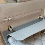 CHANEL Handbag 21A Grey Caviar Quilted Classic Flap Small LGHW - Redeluxe