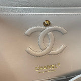 CHANEL Handbag 21A Grey Caviar Quilted Classic Flap Small LGHW - Redeluxe