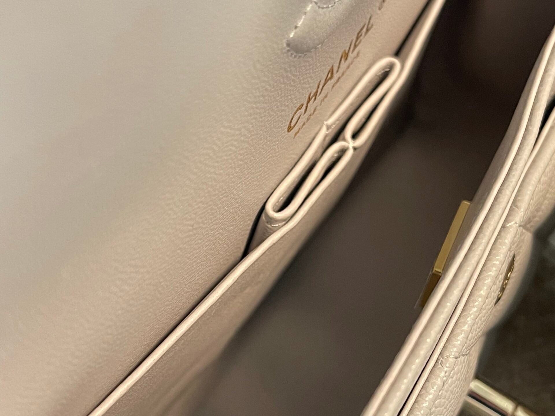 CHANEL Handbag 21A Grey Caviar Quilted Classic Flap Small LGHW - Redeluxe