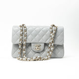 CHANEL Handbag 21A Grey Caviar Quilted Classic Flap Small LGHW - Redeluxe