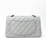 CHANEL Handbag 21A Grey Caviar Quilted Classic Flap Small LGHW - Redeluxe