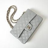 CHANEL Handbag 21A Grey Caviar Quilted Classic Flap Small LGHW - Redeluxe