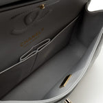 CHANEL Handbag 21A Grey Caviar Quilted Classic Flap Small LGHW - Redeluxe