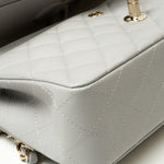 CHANEL Handbag 21A Grey Caviar Quilted Classic Flap Small LGHW - Redeluxe