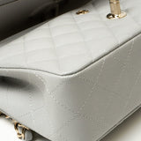 CHANEL Handbag 21A Grey Caviar Quilted Classic Flap Small LGHW - Redeluxe