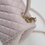 CHANEL Handbag 21A Lilac Coco Handle Medium (Old Small) LGHW - Redeluxe