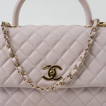 CHANEL Handbag 21A Lilac Coco Handle Medium (Old Small) LGHW - Redeluxe