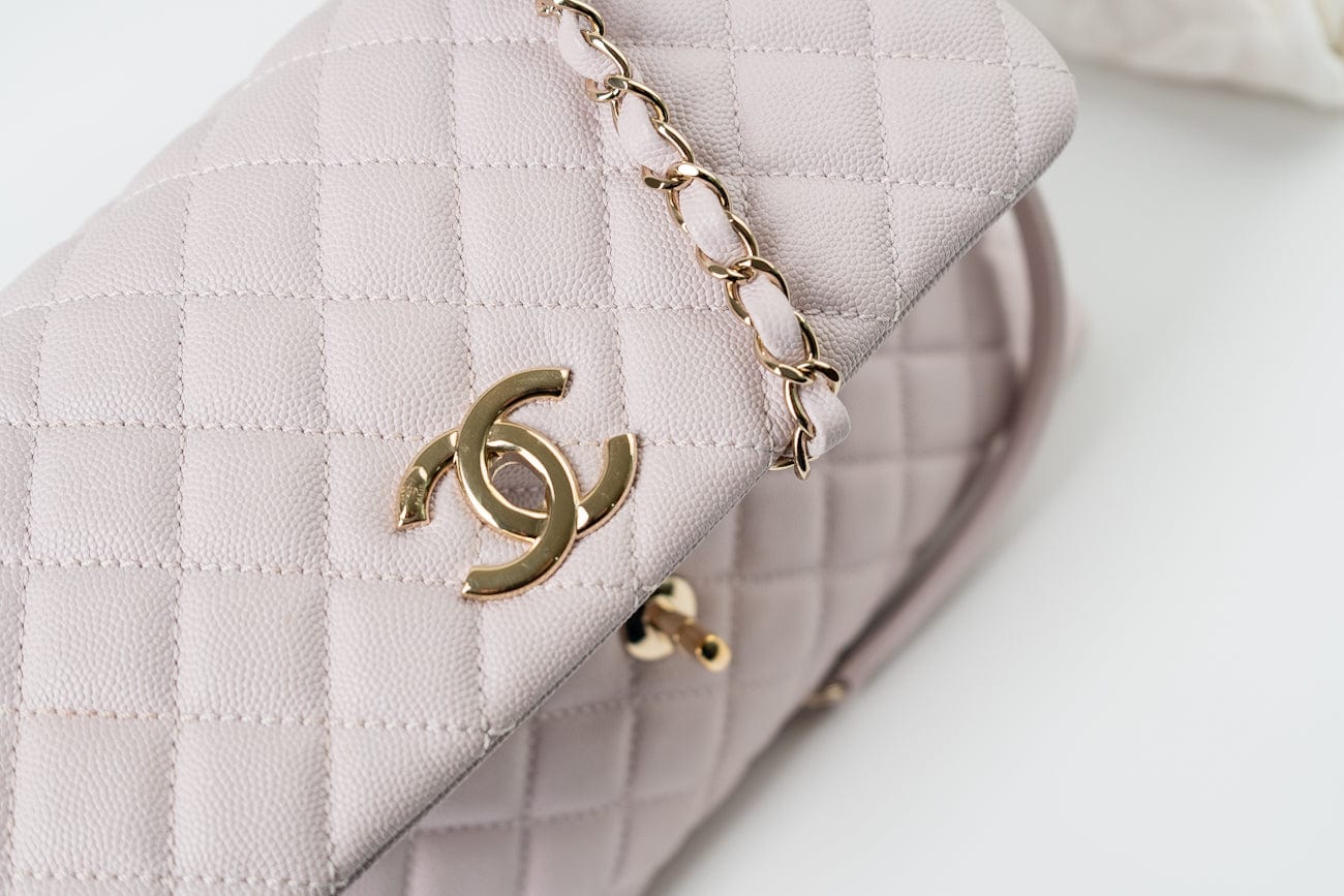 CHANEL Handbag 21A Lilac Coco Handle Medium (Old Small) LGHW - Redeluxe