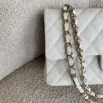 CHANEL Handbag 21A White Caviar Quilted Classic Flap Medium LGHW - Redeluxe