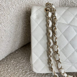 CHANEL Handbag 21A White Caviar Quilted Classic Flap Medium LGHW - Redeluxe