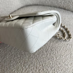 CHANEL Handbag 21A White Caviar Quilted Classic Flap Medium LGHW - Redeluxe