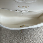 CHANEL Handbag 21A White Caviar Quilted Classic Flap Medium LGHW - Redeluxe