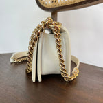 CHANEL Handbag 21A White Caviar Quilted Small Boy Bag LGHW - Redeluxe