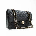 CHANEL Handbag 21B Grey Caviar Quilted Classic Flap Medium Light Gold Hardware - Redeluxe