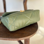 CHANEL Handbag 21B Military Green Lambskin Quilted 19 Flap Small Mixed Hardware - Redeluxe