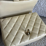 CHANEL Handbag 21C Mini Square Yellow Lambskin Quilted Single Flap LGHW - Redeluxe